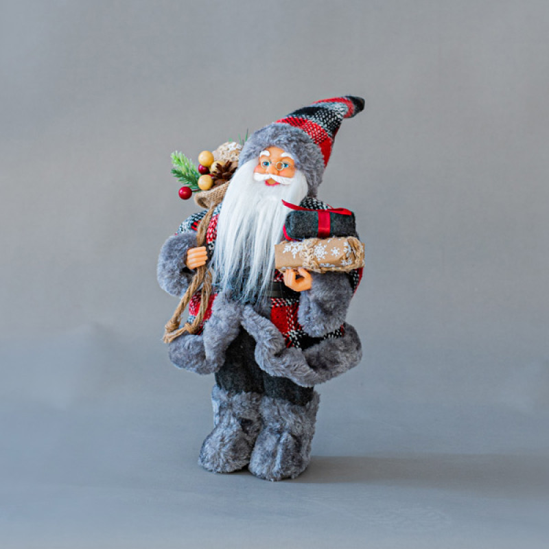 ΑΓΙΟΣ ΒΑΣΙΛΗΣ, ΣΚΟΥΡΟ ΓΚΡΙ, ΜΕ ΔΩΡΑ, 30cm