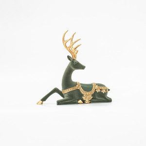 ΚΑΘΙΣΤΟΣ ΤΑΡΑΝΔΟΣ, ΛΑΔΙ, ΒEΛΟΥΔΙΝΟΣ, ΜΕ ΧΡΥΣΑ ΚΕΡΑΤΑ, 26cm