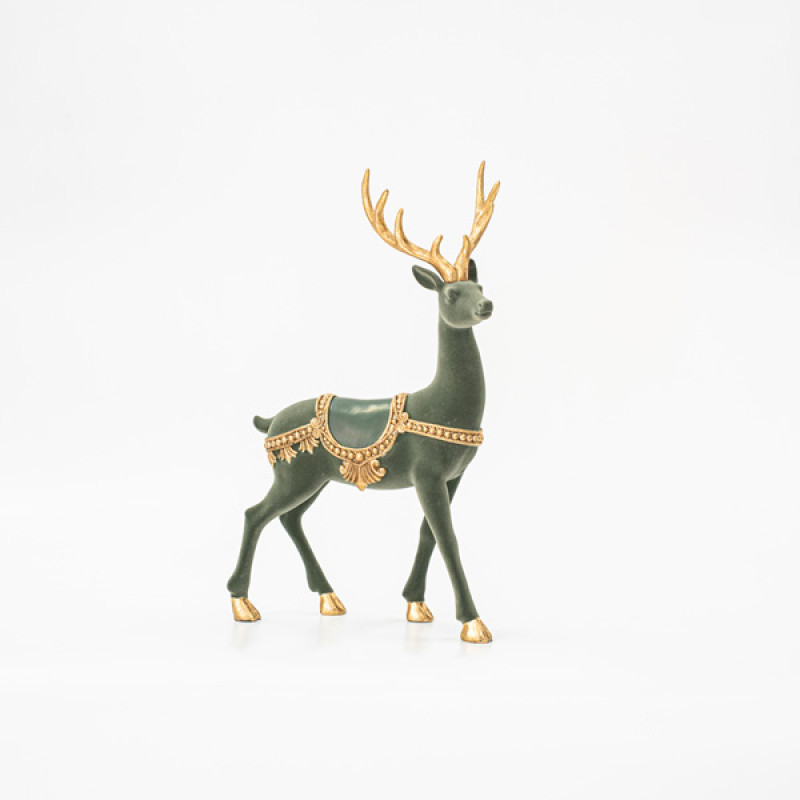 ΤΑΡΑΝΔΟΣ, ΛΑΔΙ, ΒΕΛΟΥΔΙΝΟΣ, ΜΕ ΧΡΥΣΑ ΚΕΡΑΤΑ, 33cm