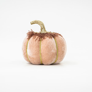 ΒΕΛΟΥΔΙΝΗ ΚΟΛΟΚΥΘΑ, ΣΟΜΟΝ, ΜΕ ΧΡΥΣΟ ΓΚΛΙΤΕΡ, 20cm