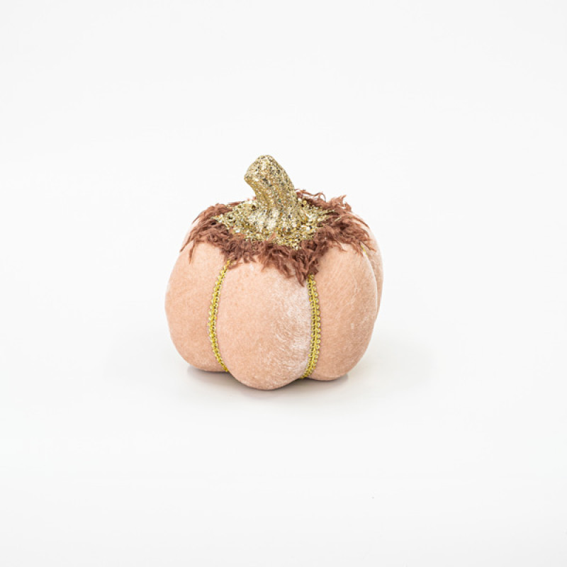 ΒΕΛΟΥΔΙΝΗ ΚΟΛΟΚΥΘΑ, ΣΟΜΟΝ, ΜΕ ΧΡΥΣΟ ΓΚΛΙΤΕΡ, 15cm