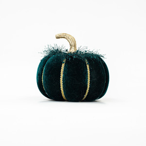 ΒΕΛΟΥΔΙΝΗ ΚΟΛΟΚΥΘΑ, ΣΚΟΥΡΟ ΠΡΑΣΙΝΟ, ΜΕ ΧΡΥΣΟ ΓΚΛΙΤΕΡ, 20cm