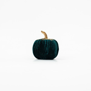 ΒΕΛΟΥΔΙΝΗ ΚΟΛΟΚΥΘΑ, ΣΚΟΥΡΟ ΠΡΑΣΙΝΟ, ΜΕ ΧΡΥΣΟ ΓΚΛΙΤΕΡ, 8cm