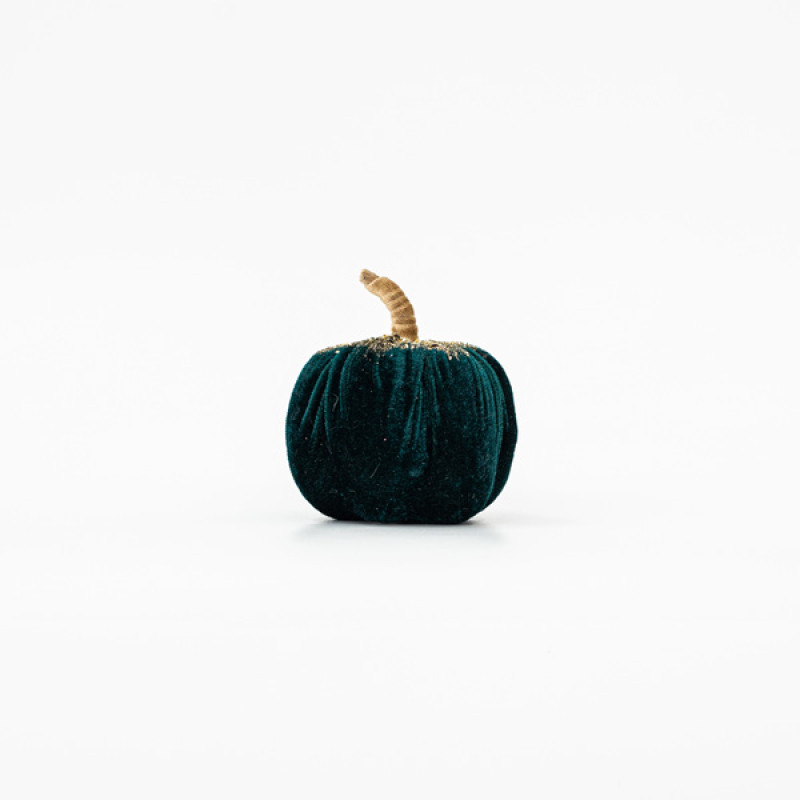 ΒΕΛΟΥΔΙΝΗ ΚΟΛΟΚΥΘΑ, ΣΚΟΥΡΟ ΠΡΑΣΙΝΟ, ΜΕ ΧΡΥΣΟ ΓΚΛΙΤΕΡ, 8cm