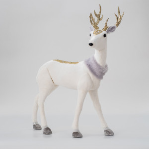 ΒΕΛΟΥΔΙΝΟΣ ΤΑΡΑΝΔΟΣ, ΛΕΥΚΟΣ, ΜΕ ΧΡΥΣΟ ΓΚΛΙΤΕΡ, 37x52x14