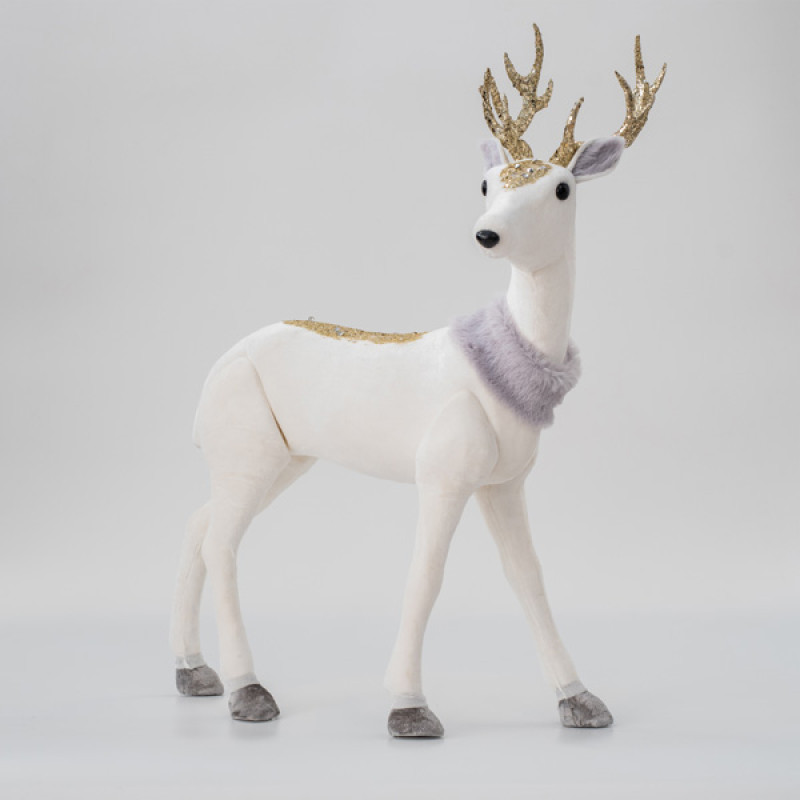 ΒΕΛΟΥΔΙΝΟΣ ΤΑΡΑΝΔΟΣ, ΛΕΥΚΟΣ, ΜΕ ΧΡΥΣΟ ΓΚΛΙΤΕΡ, 37x52x14