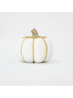 ΒΕΛΟΥΔΙΝΗ ΚΟΛΟΚΥΘΑ, ΛΕΥΚΗ, ΜΕ ΧΡΥΣΟ ΓΚΛΙΤΕΡ, 20cm