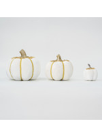 ΒΕΛΟΥΔΙΝΗ ΚΟΛΟΚΥΘΑ, ΛΕΥΚΗ, ΜΕ ΧΡΥΣΟ ΓΚΛΙΤΕΡ, 20cm