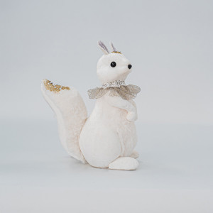 ΒΕΛΟΥΔΙΝΗ ΚΥΡΙΑ ΣΚΙΟΥΡΟΣ, ΛΕΥΚΗ, 15x14x27cm