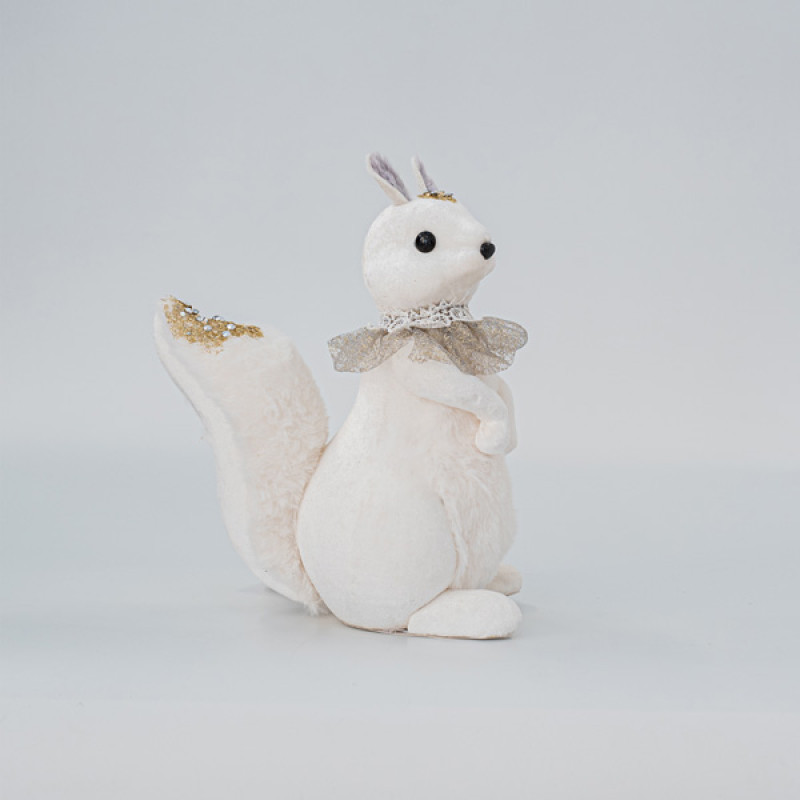 ΒΕΛΟΥΔΙΝΗ ΚΥΡΙΑ ΣΚΙΟΥΡΟΣ, ΛΕΥΚΗ, 15x14x27cm