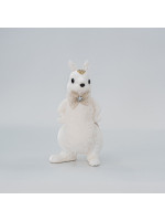 ΒΕΛΟΥΔΙΝΟΣ ΣΚΙΟΥΡΟΣ, ΜΕ ΦΙΟΓΚΟ, ΑΣΠΡΟΣ, 15x14x27cm