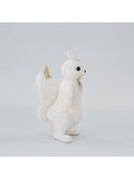 ΒΕΛΟΥΔΙΝΟΣ ΣΚΙΟΥΡΟΣ, ΜΕ ΦΙΟΓΚΟ, ΑΣΠΡΟΣ, 15x14x27cm