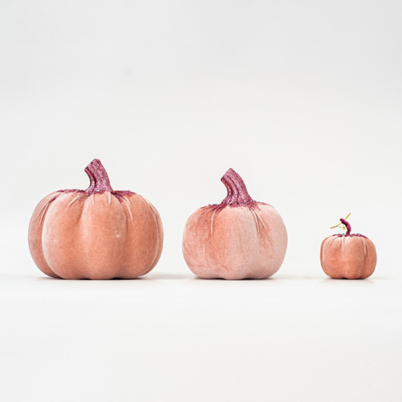 ΒΕΛΟΥΔΙΝΗ ΚΟΛΟΚΥΘΑ ΡΟΖ, ΜΕ ΡΟΖ ΓΚΛΙΤΕΡ, 15cm