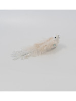 ΠΟΥΛΙ ΛΕΥΚΟ, ΜΕ ΠΟΥΠΟΥΛΑ ΚΑΙ GLITTER, 23x5x6,5cm