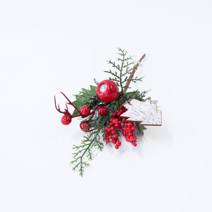 ΠΙΚΑΚΙ ΜΕ ΦΥΛΛΑ ΜΗΛΟ ΚΑΙ ΚΟΚΚΙΝΑ ΔΙΑΚΟΣΜΗΤΙΚΑ, 25cm