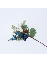 ΠΙΚΑΚΙ ΜΕ ΦΥΛΛΑ ΚΟΥΚΟΥΝΑΡΑ ΤΑΡΑΝΔΟ ΚΑΙ ΜΠΛΕ ΔΙΑΚΟΣΜΗΤΙΚΑ, 34cm