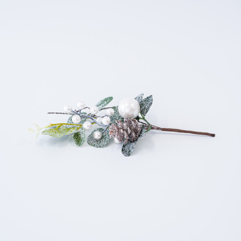 ΠΙΚΑΚΙ ΜΕ ΦΥΛΛΑ ΜΕ GLITTER ΚΟΥΚΟΥΝΑΡΑ ΚΑΙ ΛΕΥΚΑ ΔΙΑΚΟΣΜΗΤΙΚΑ, 24cm