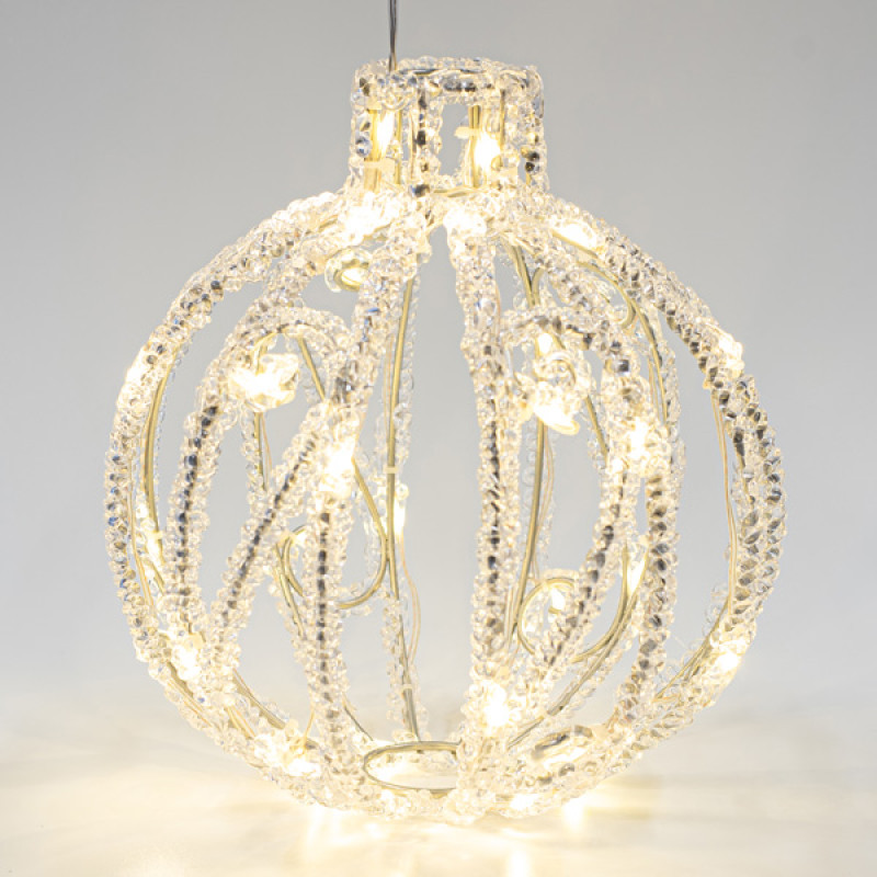 ΑΚΡΥΛΙΚΗ ΜΠΑΛΑ, 60 ΘΕΡΜΑ ΛΕΥΚΑ LED, 500cm ΠΡΟΕΚΤΑΣΗ ΠΑΡΟΧΗΣ, 30x32cm, IP44