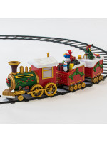 ΤΡΕΝΑΚΙ ΜΕ ΡΑΓΕΣ, ΜΕ ΜΟΥΣΙΚΗ ΚΑΙ ΚΙΝΗΣΗ, 2 LED, ΜΠΑΤΑΡΙΑΣ, ΤΡΕΝΟ 50cm, ΡΑΓΕΣ Φ115cm