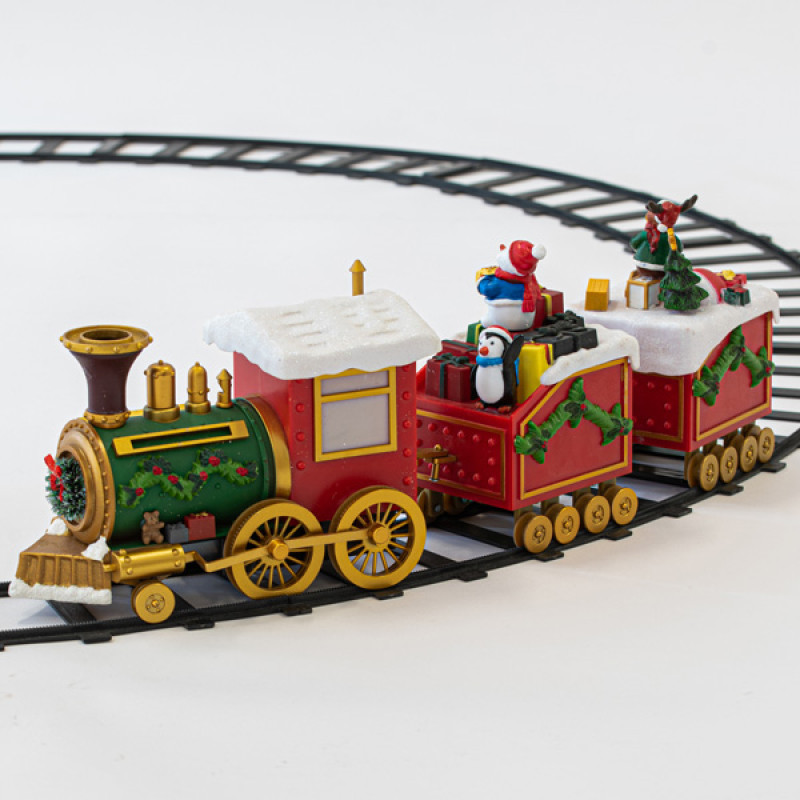 ΤΡΕΝΑΚΙ ΜΕ ΡΑΓΕΣ, ΜΕ ΜΟΥΣΙΚΗ ΚΑΙ ΚΙΝΗΣΗ, 2 LED, ΜΠΑΤΑΡΙΑΣ, ΤΡΕΝΟ 50cm, ΡΑΓΕΣ Φ115cm