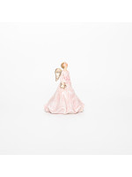 ΔΙΑΚΟΣΜΗΤΙΚΟ ΠΟΛΥΡΕΖΙΝ, ΑΓΓΕΛΟΣ, ΡΟΖ, 9,5x9,5x11,5cm