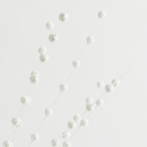 ΚΛΑΔΙ, ΛΕΥΚΟ, ΜΕ ΓΚΛΙΤΕΡ ΠΕΡΛΕΣ, 150cm