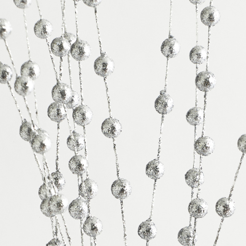 ΚΛΑΔΙ, ΑΣΗΜΙ, ΜΕ ΓΚΛΙΤΕΡ ΠΕΡΛΕΣ, 150cm