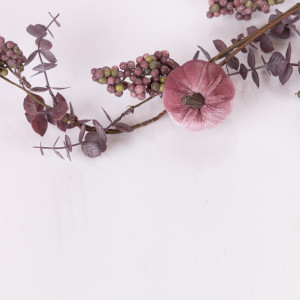 ΚΛΑΔΑ ΜΕ ΡΟΖ ΒΕΛΟΥΔΙΝΕΣ ΚΟΛΟΚΥΘΕΣ ΚΑΙ ΜΠΟΡΝΤΟ BERRIES, 120cm