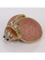 ΠΑΣΧΑΛΙΤΣΑ ΡΟΖ ΜΕ ΧΡΥΣΑ ΔΙΑΚΟΣΜΗΤΙΚΑ, 5x9Χ13cm