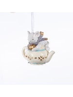 ΣΤΟΛΙΔΙ ΠΟΛΥΡΕΖΙΝ, ΤΣΑΓΙΕΡΑ ΜΕ ΠΟΝΤΙΚΑΚΙ, ΛΕΥΚΟ, 4.5x6cm