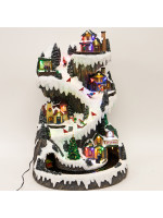 ΧΩΡΙΟ ΜΕ ΧΙΟΝΟΔΡΟΜΙΚΗ ΠΙΣΤΑ ΚΑΙ ΤΡΕΝΑΚΙ, ΜΕ ΜΕΤΑΣΧΗΜΑΤΙΣΤΗ, ΜΕ ΜΟΥΣΙΚΗ ΚΑΙ ΚΙΝΗΣΗ, 40x41,5x58,5cm