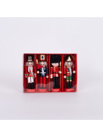 ΚΑΡΥΟΘΡΑΥΣΤΕΣ, ΚΟΚΚΙΝΟ ΠΡΑΣΙΝΟ, ΣΕΤ 4ΤΜΧ, 12,5cm