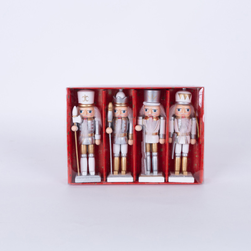 ΚΑΡΥΟΘΡΑΥΣΤΕΣ, ΧΡΥΣΟ ΛΕΥΚΟ, ΣΕΤ 4ΤΜΧ, 12,5cm