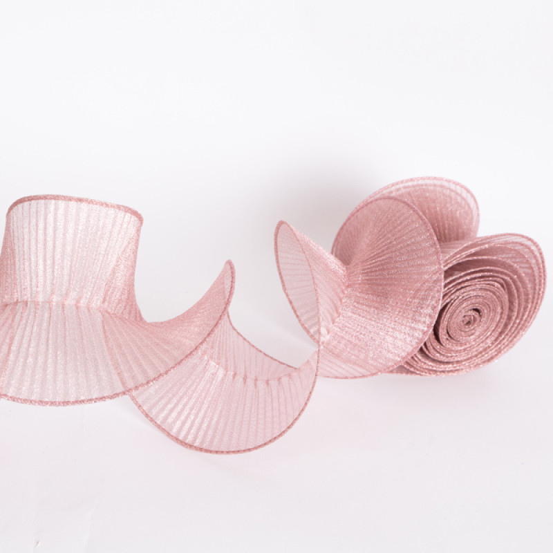 ΚΟΡΔΕΛΑ ΣΠΙΡΑΛ, ΡΟΖ ΜΕΤΑΛΛΙΚΟ, 500x12cm