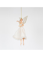 ΝΕΡΑΙΔΑ ΜΕ ΛΕΥΚΗ ΓΟΥΝΙΝΗ ΦΟΥΣΤΑ, ΠΙΡΟΥΕΤΑ, 15.5cm