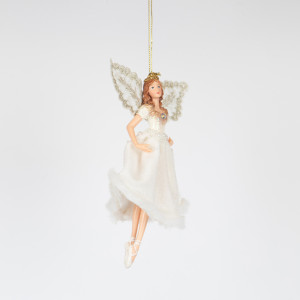 ΝΕΡΑΙΔΑ ΜΕ ΛΕΥΚΗ ΓΟΥΝΙΝΗ ΦΟΥΣΤΑ, 15.5cm