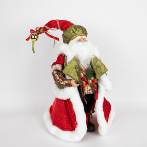 ΑΓΙΟΣ ΒΑΣΙΛΗΣ ΜΕ ΠΛΟΥΜΙΣΤΑ ΡΟΥΧΑ, 45.7cm