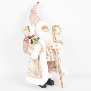ΑΓΙΟΣ ΒΑΣΙΛΗΣ ΜΕ ΡΟΖ ΠΛΟΥΜΙΣΤΑ ΡΟΥΧΑ, 45.7cm