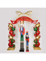 ΜΕΤΑΛΛΙΚΗ ΚΑΜΑΡΑ ΜΕ ΚΟΥΔΟΥΝΙΑ ΚΑΙ ΕΠΙΓΡΑΦΗ MERRY CHRISTMAS, 263x55x309cm