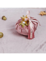 ΡΟΔΙ, ΒΕΛΟΥΔΙΝΟ, ΡΟΖ, ΜΕ ΛΕΥΚΕΣ ΠΕΡΛΕΣ, 10cm