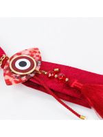 ΚΡΕΜΑΣΤΟ ΓΟΥΡΙ, ΜΠΟΡΝΤΟ, ΜΕ ΒΕΛΟΥΔΙΝΗ ΚΟΡΔΕΛΑ ΚΑΙ ΜΑΤΙ, 35cm