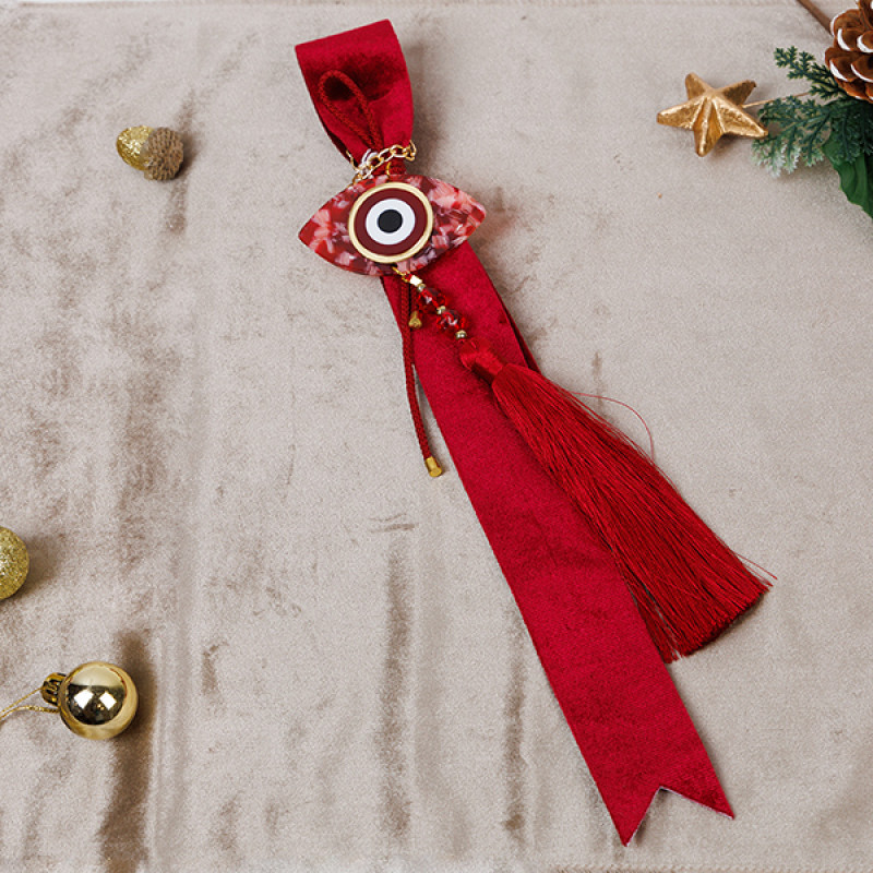 ΚΡΕΜΑΣΤΟ ΓΟΥΡΙ, ΜΠΟΡΝΤΟ, ΜΕ ΒΕΛΟΥΔΙΝΗ ΚΟΡΔΕΛΑ ΚΑΙ ΜΑΤΙ, 35cm