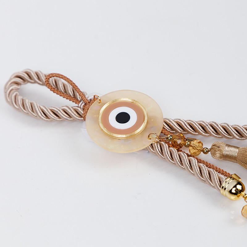 ΚΡΕΜΑΣΤΟ ΓΟΥΡΙ, ΜΠΕΖ, ΜΕ ΧΡΥΣΕΣ ΛΕΠΤΟΜΕΡΕΙΕΣ ΚΑΙ ΜΑΤΙ, 38cm