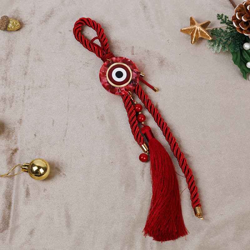 ΚΡΕΜΑΣΤΟ ΓΟΥΡΙ, ΚΟΚΚΙΝΟ, ΜΕ ΧΡΥΣΕΣ ΛΕΠΤΟΜΕΡΕΙΕΣ ΚΑΙ ΜΑΤΙ, 38cm