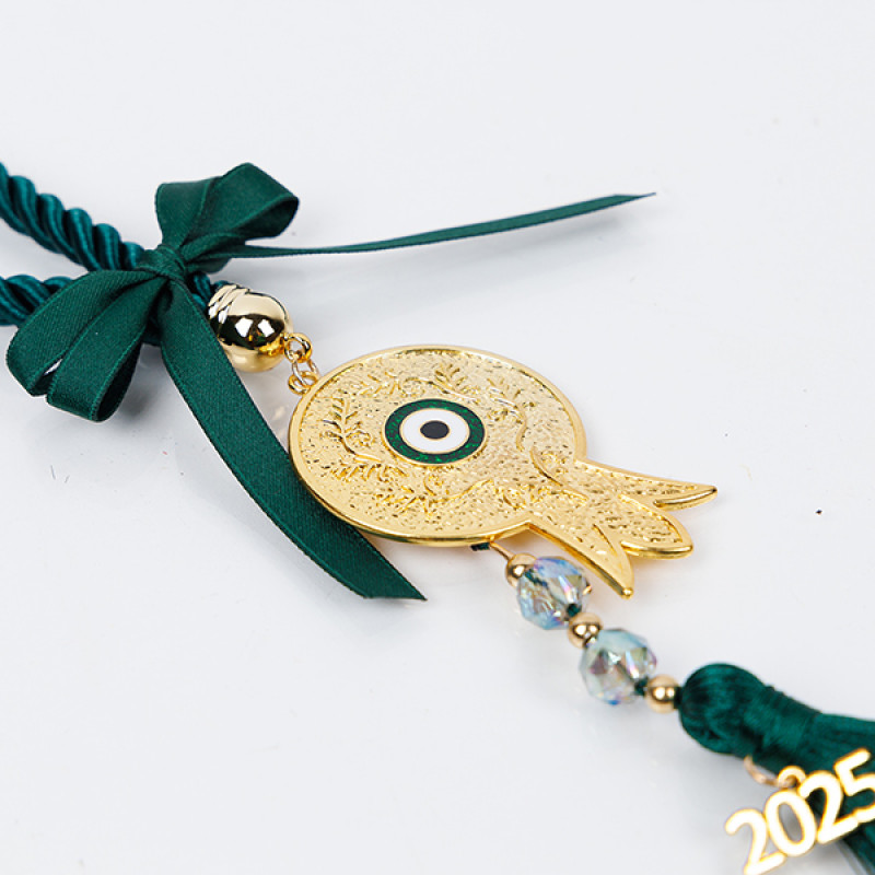 ΚΡΕΜΑΣΤΟ ΓΟΥΡΙ, ΣΜΑΡΑΓΔΙ, ΜΕ ΧΡΥΣΟ ΡΟΔΙ, 35cm