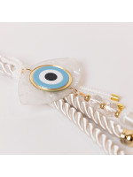 ΚΡΕΜΑΣΤΟ ΓΟΥΡΙ, ΛΕΥΚΟ, ΜΕ ΧΡΥΣΕΣ ΛΕΠΤΟΜΕΡΕΙΕΣ ΚΑΙ ΜΑΤΙ, 35cm