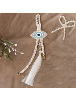 ΚΡΕΜΑΣΤΟ ΓΟΥΡΙ, ΛΕΥΚΟ, ΜΕ ΧΡΥΣΕΣ ΛΕΠΤΟΜΕΡΕΙΕΣ ΚΑΙ ΜΑΤΙ, 35cm