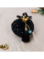 ΡΟΔΙ, ΒΕΛΟΥΔΙΝΟ, ΜΑΥΡΟ, ΜΕ ΧΡΥΣΕΣ ΛΕΠΤΟΜΕΡΕΙΕΣ, 10cm