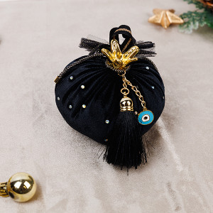 ΡΟΔΙ, ΒΕΛΟΥΔΙΝΟ, ΜΑΥΡΟ, ΜΕ ΧΡΥΣΕΣ ΛΕΠΤΟΜΕΡΕΙΕΣ, 10cm