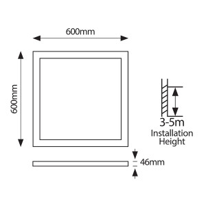 ΦΩΤΙΣΤΙΚΟ ΧΩΝΕΥΤΟ BACKLIGΗΤ PRO UGR19 60X60  32W 3000Κ 220-240V ΛΕΥΚΟ